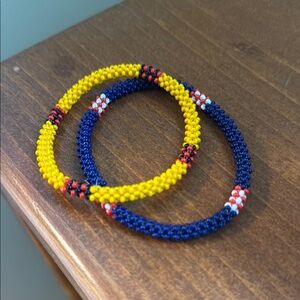 Kenyan hand beaded braclets from Enasoit Camp Safari